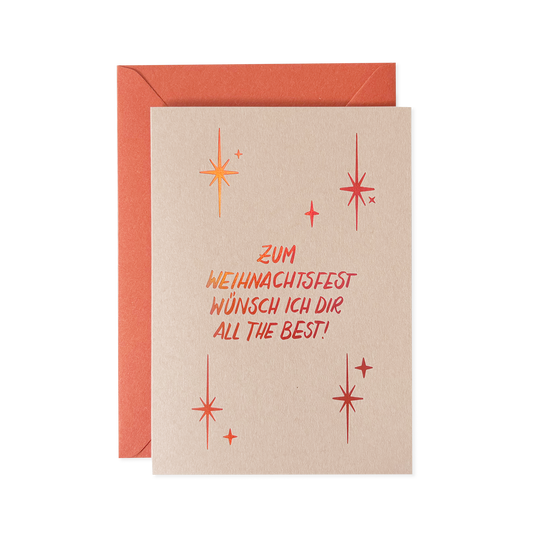 Zum Weihnachtsfest wünsch ich dir all the best – orange