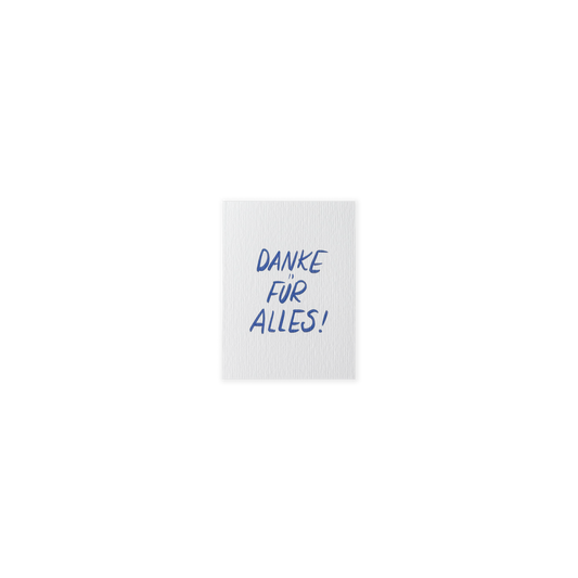 Danke für Alles, Mini Faltkarte