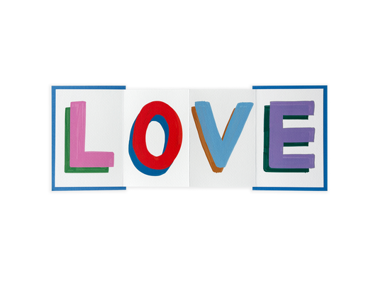 LOVE, Zick-Zack Karte