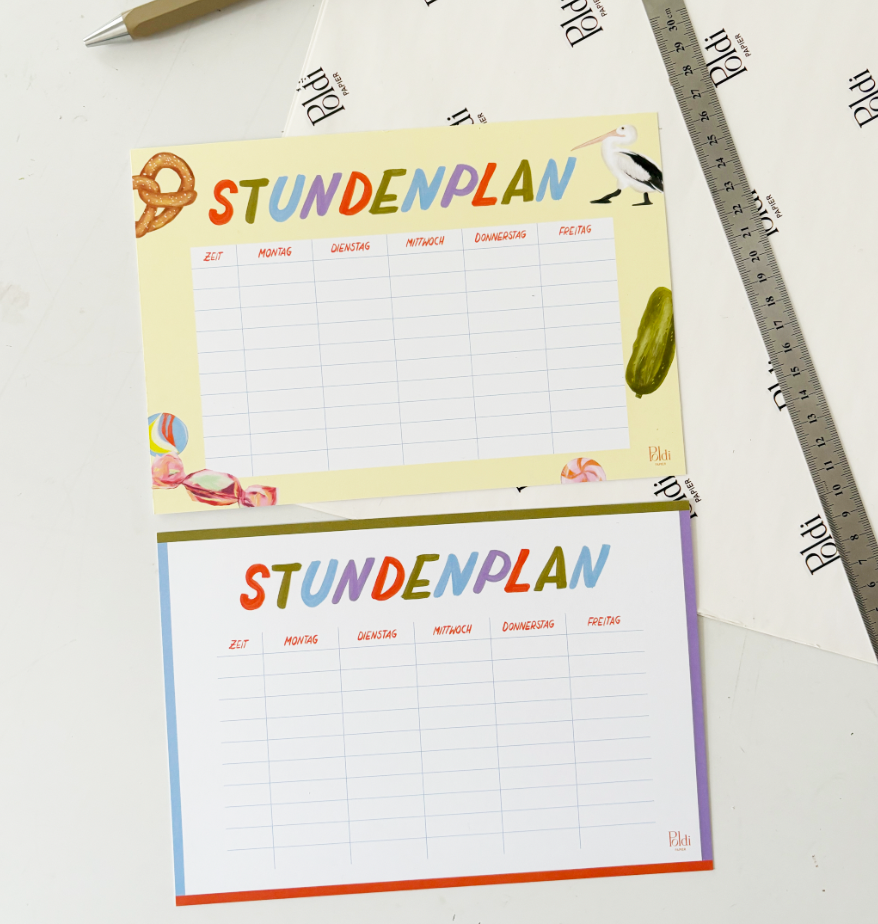 Stundenplan, gelb A5